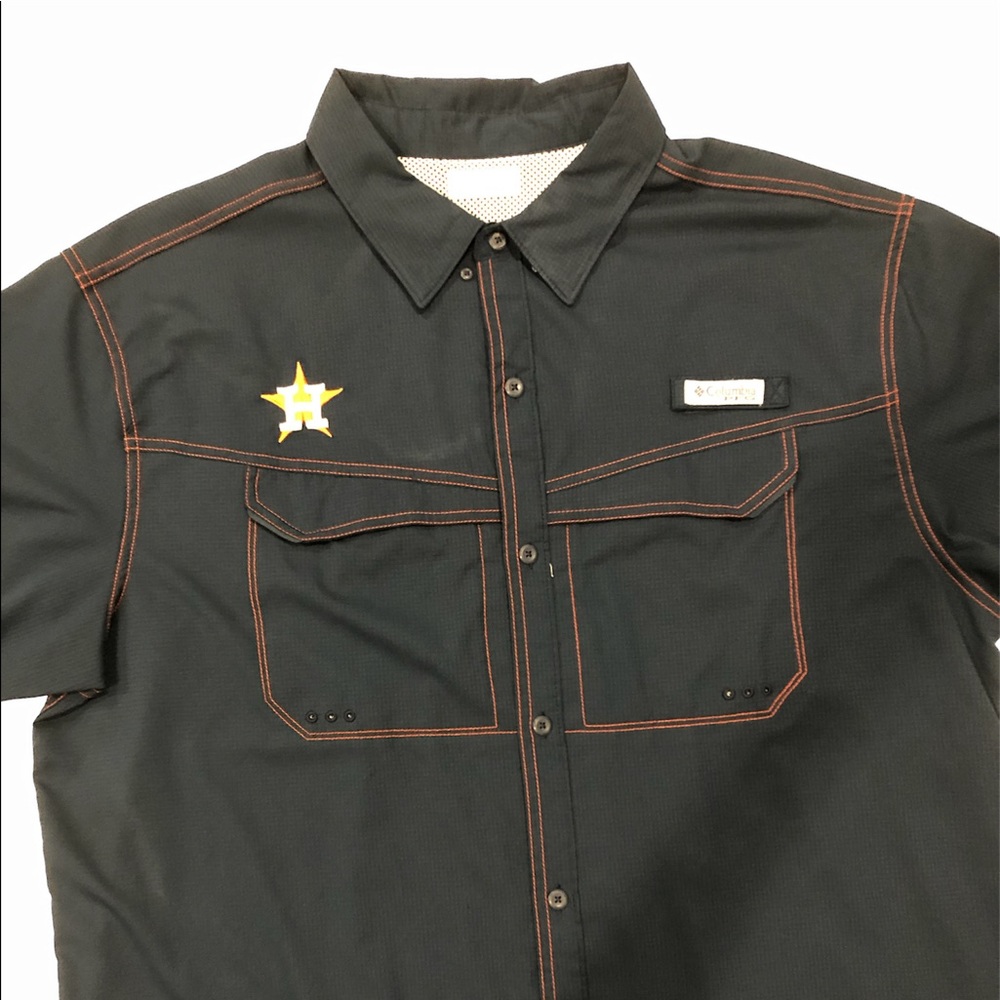 Houston Astros Columbia Tamiami Shirt Navy Blue